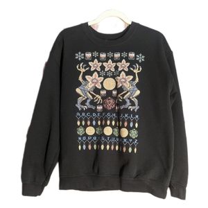 Stranger Things Demogorgon Holiday DND Crewneck Gildan Sweatshirt in Black Med